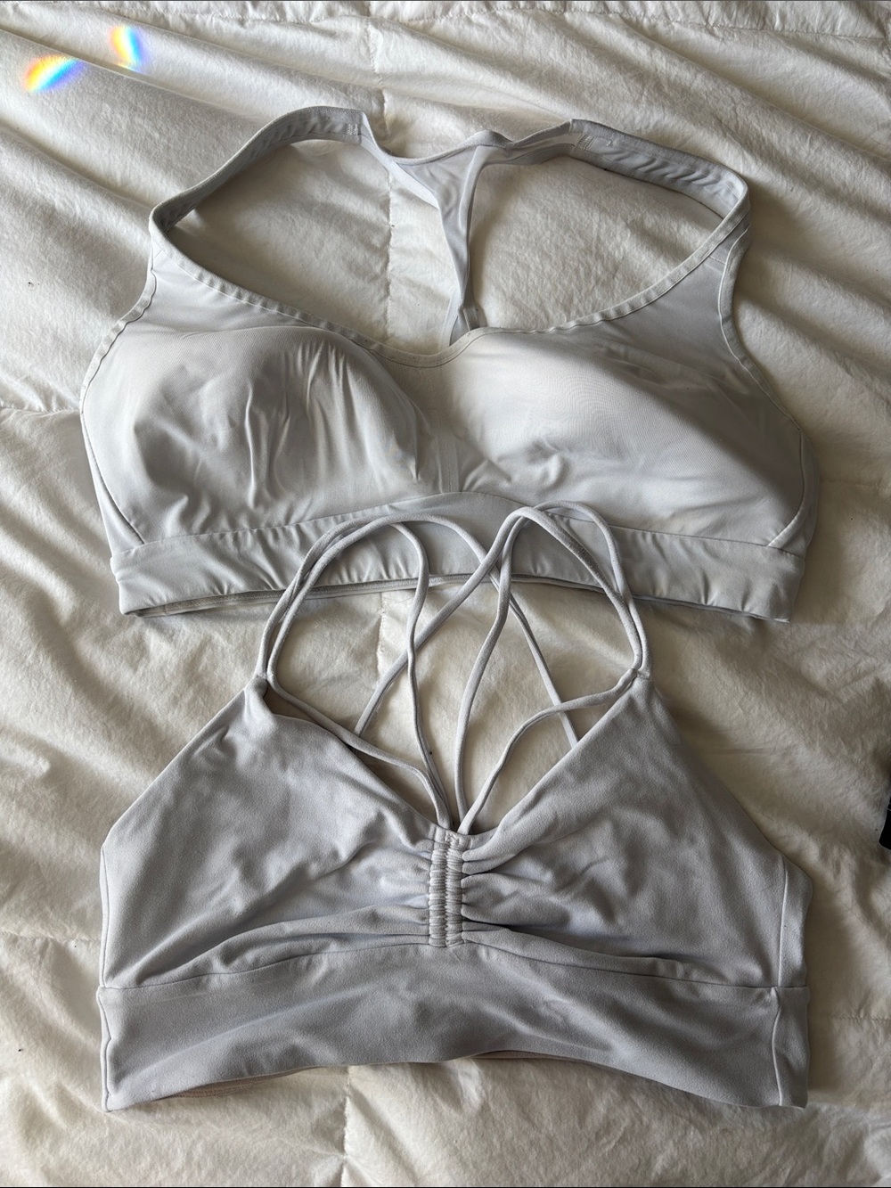lululemon athletica Light Gray Strappy Sports Bras - Set of 2